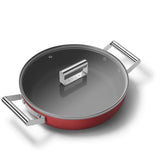 Smeg Cookware 28cm Non-Stick Shallow Casserole - Red