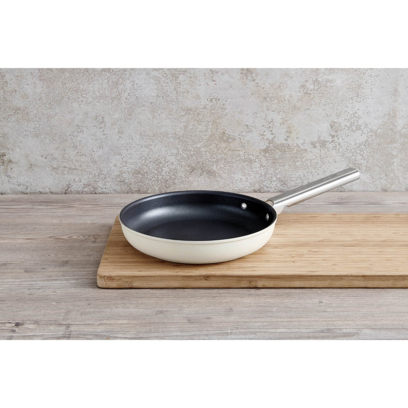 Smeg Cookware 26cm Non-Stick Frying Pan - Cream