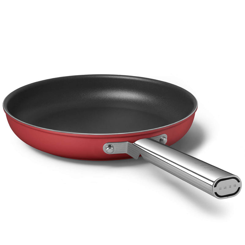 Smeg Cookware 28cm Non-Stick Frying Pan - Red