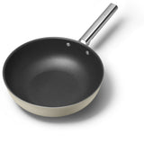 Smeg Cookware 30cm Non-Stick Wok - Cream