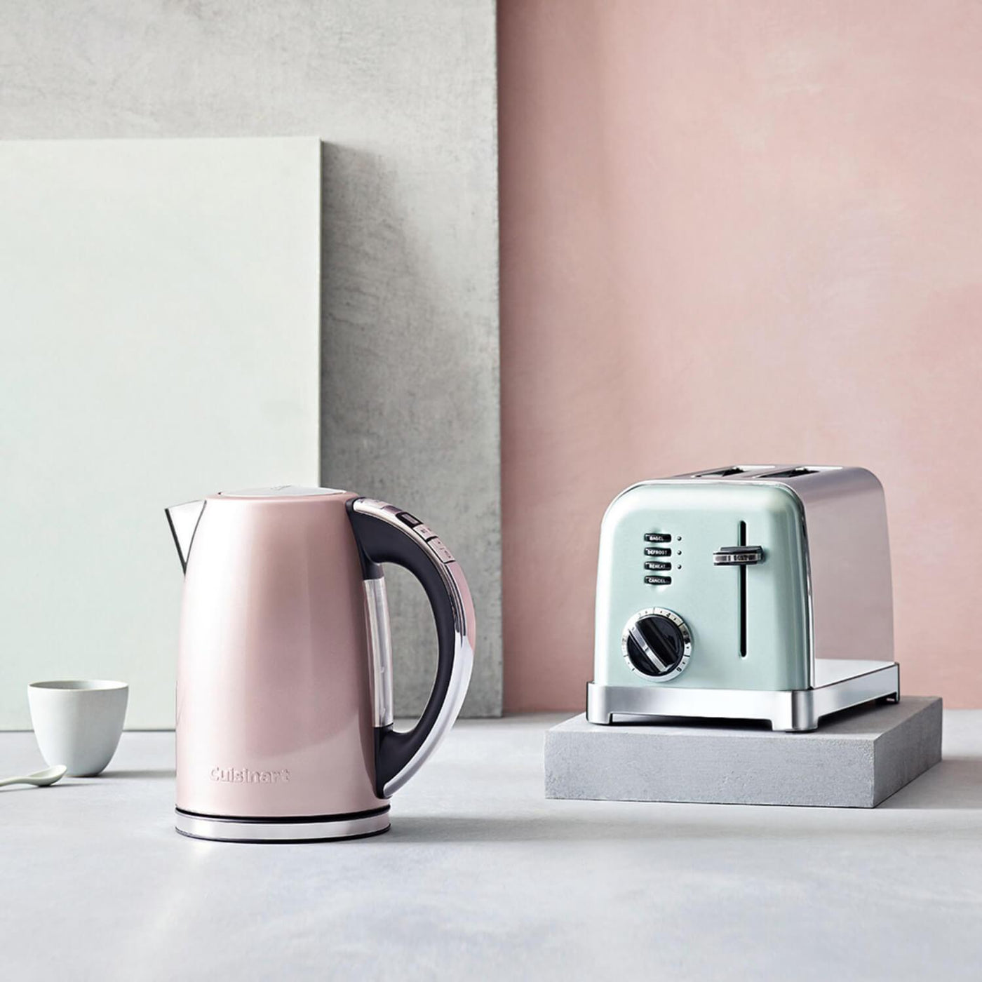 Cuisinart Style Multi Temp Kettle 2 Slice Toaster Set Vintage Rose Potters Cookshop