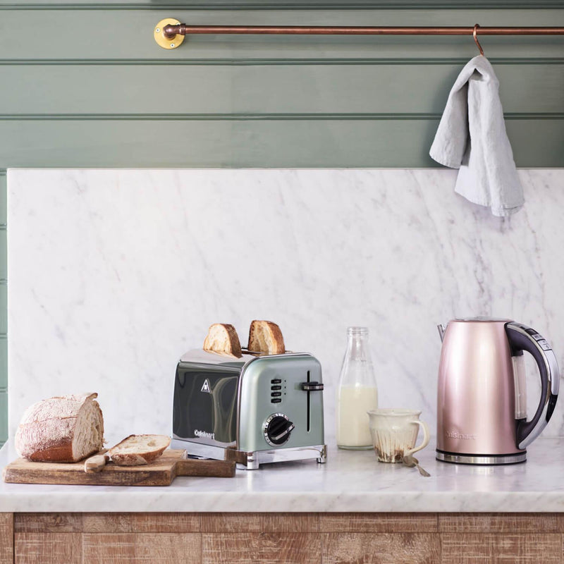 Cuisinart Style Collection Multi-Temp Jug Kettle & 2 Slice Toaster Set - Pistachio - Potters Cookshop
