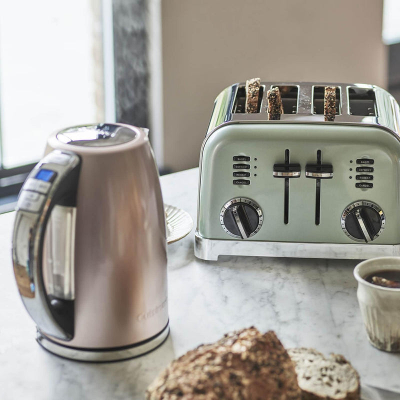 Cuisinart Style Collection Traditional Dome Kettle & 4 Slice Toaster Set - Pistachio - Potters Cookshop