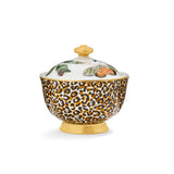 Spode Creatures of Curiosity Sugar Bowl with Lid - Floral / Leopard