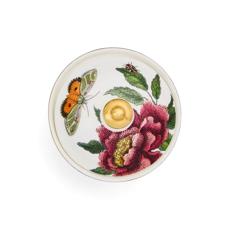Spode Creatures of Curiosity Sugar Bowl with Lid - Floral / Leopard