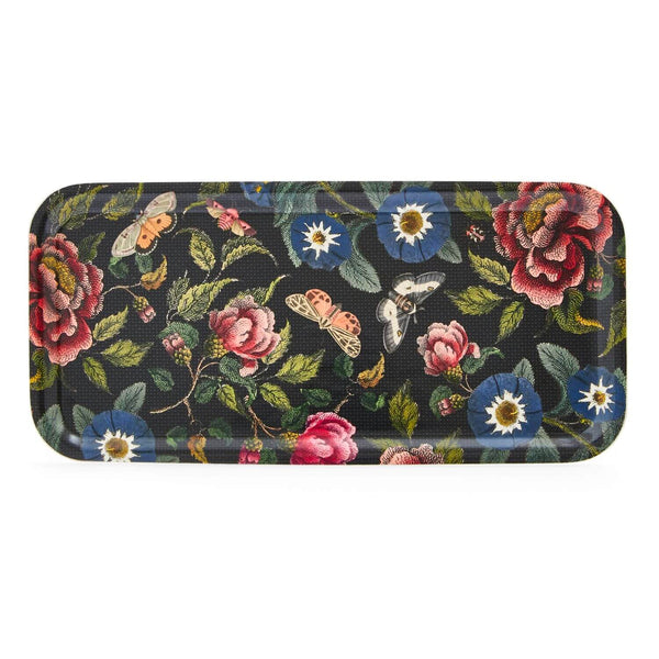 Spode Creatures of Curiosity Rectangular Birch Tray - Dark Floral