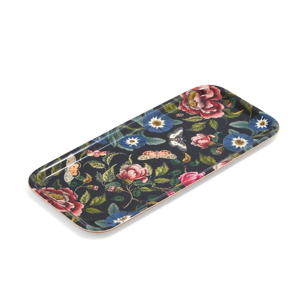 Spode Creatures of Curiosity Rectangular Birch Tray - Dark Floral