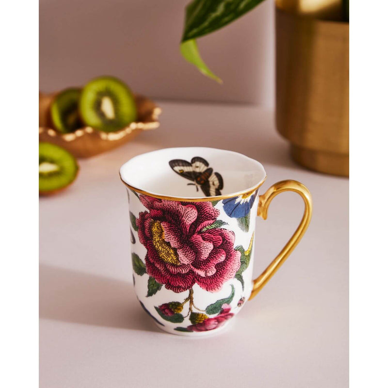 Spode Creatures of Curiosity Mug - Floral / White