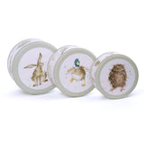 Wrendale Designs 3 Piece Cake Tin Nest - Hare, Duck & Owl