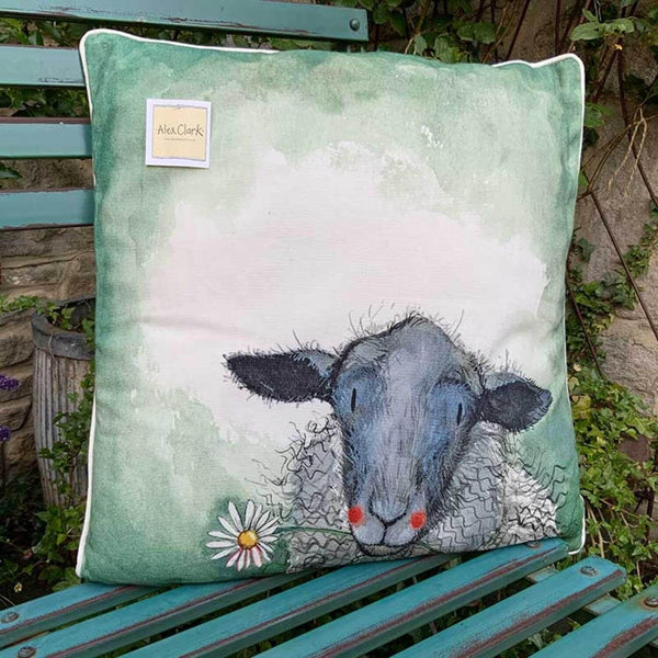 Alex Clark Cushion - Sunshine Sheep - Potters Cookshop
