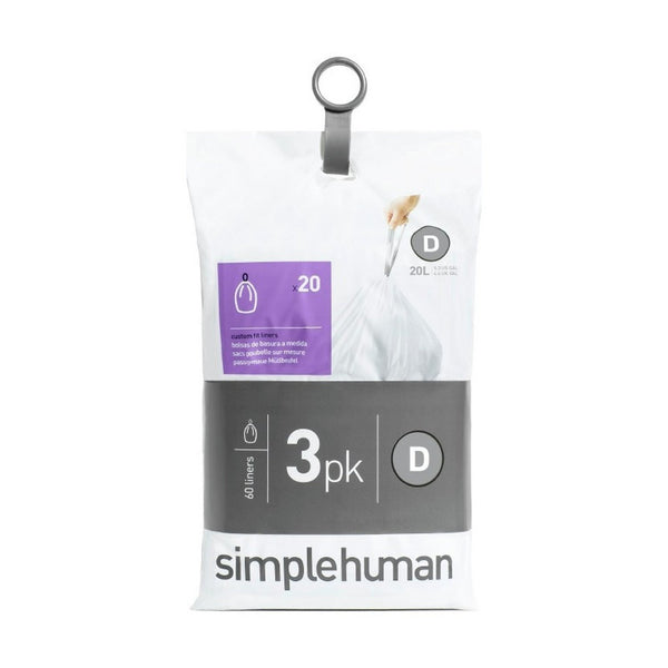 Simplehuman Code D Bin Liners - Pack of 60