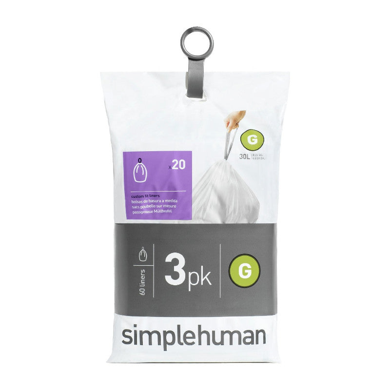 Simplehuman Code G Bin Liners - Pack of 60