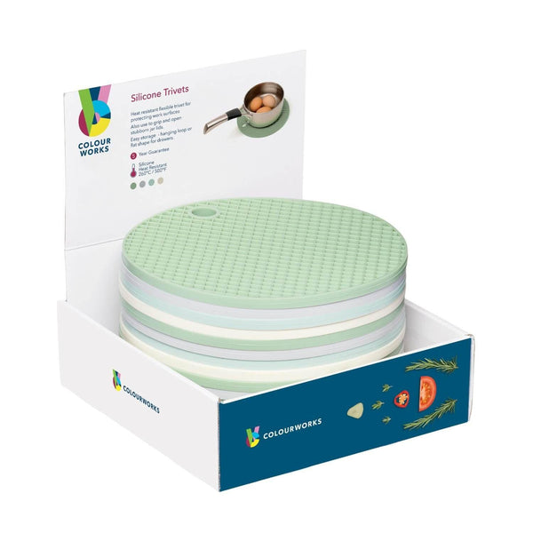 Colourworks Round Silicone Trivets - Pastels - Potters Cookshop