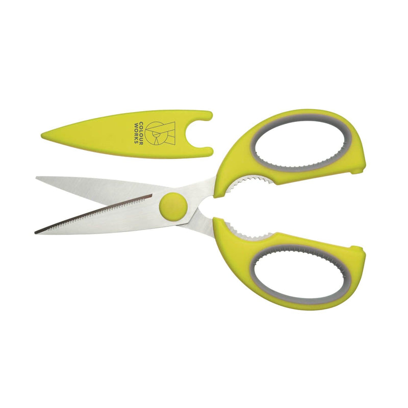 Colourworks Silicone Grip Kitchen Scissors - Assorted - Potters Cookshop