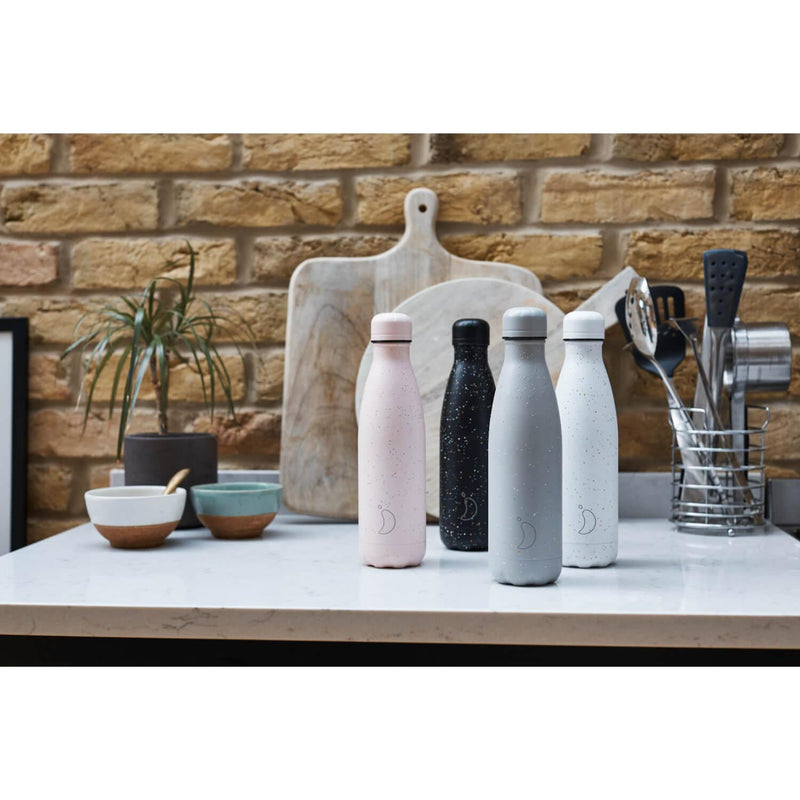 Chilly's 260ml Monochrome Drinks Bottle - All Black - Potters Cookshop