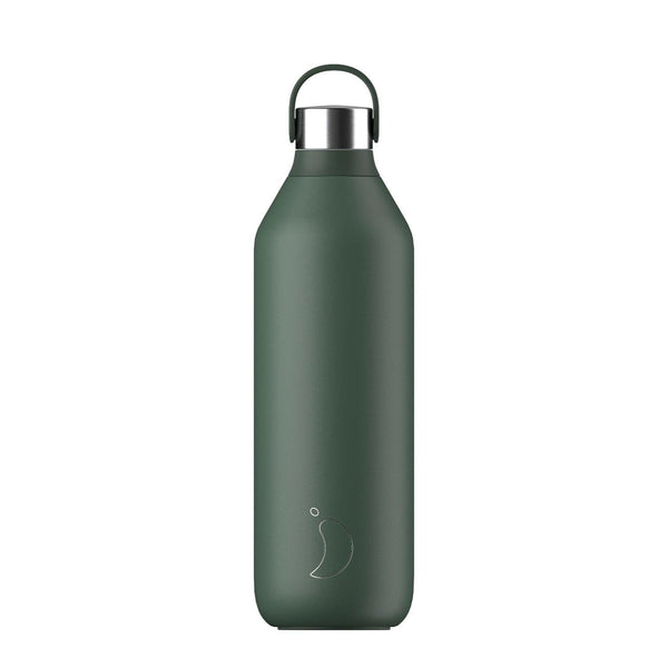 Chilly's Series 2 1 Litre Drinks Bottle - Pine Green - Potters Cookshop