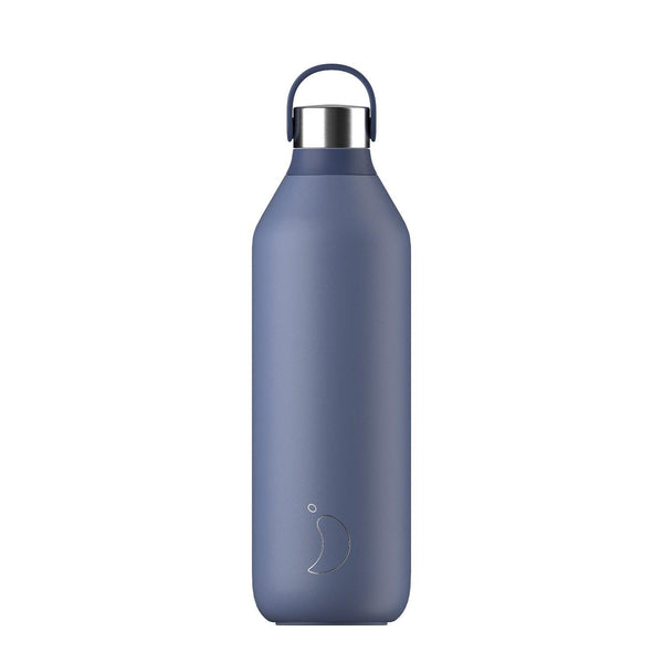 Chilly's Series 2 1 Litre Reusable Water Bottle & 50cl Coffee Cup Set - Whale Blue