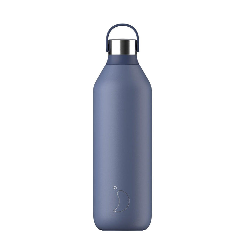 Chilly's Series 2 1 Litre Reusable Water Bottle & 50cl Coffee Cup Set - Whale Blue