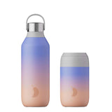 Chilly's Series 2 500ml Hydration Reusable Water Bottle & 34cl Coffee Cup Set - Dawn