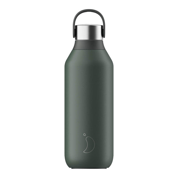 Chilly's Series 2 500ml Hydration Reusable Water Bottle & 34cl Coffee Cup Set - Pine Green