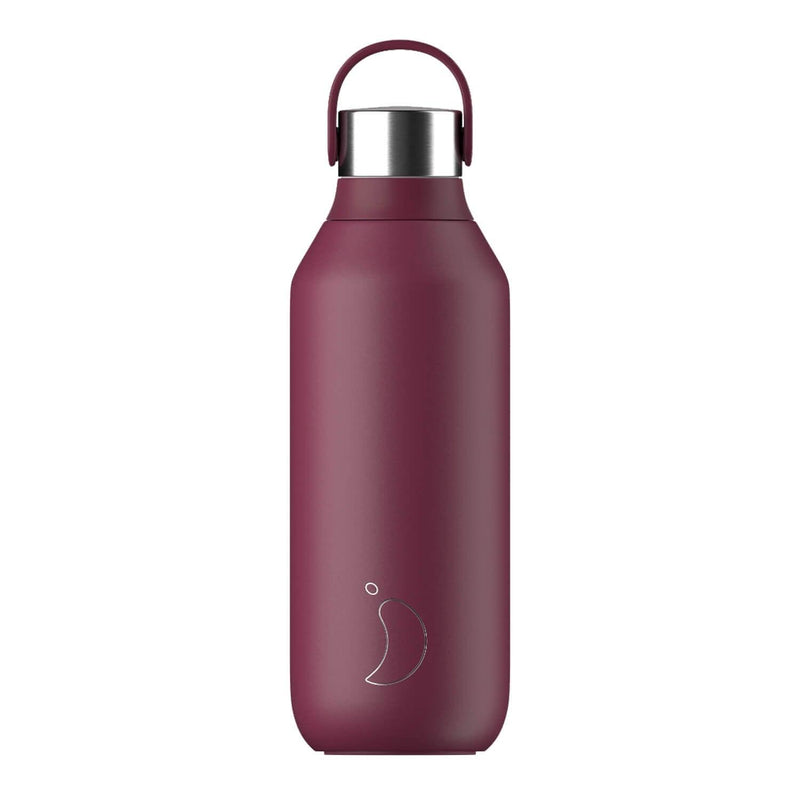 Chilly's Series 2 500ml Drinks Bottle - Plum Red - Potters Cookshop