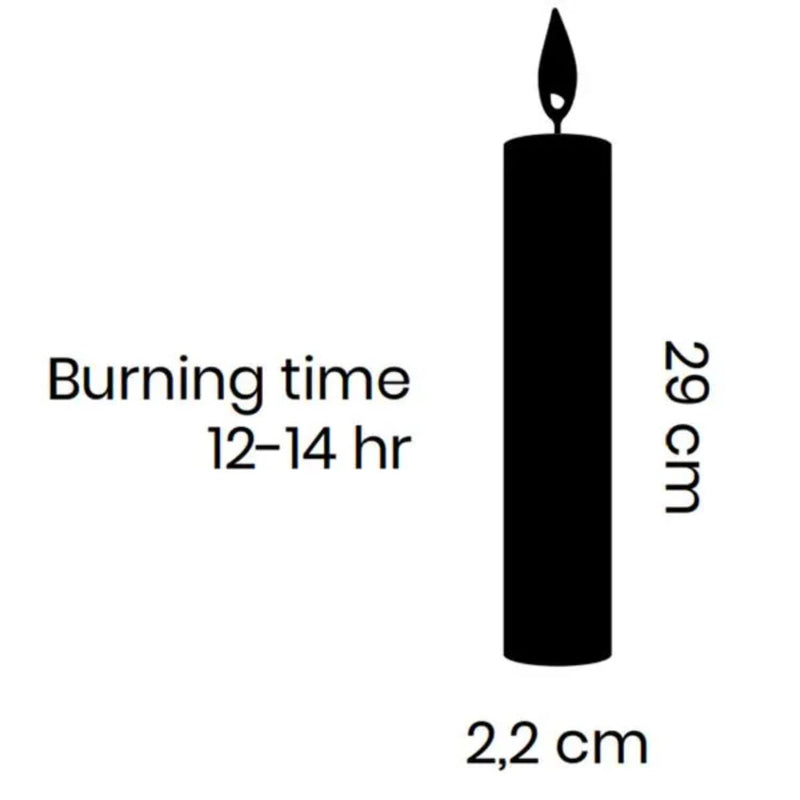 Cidex Rustic Tapered Candle - Forest Green