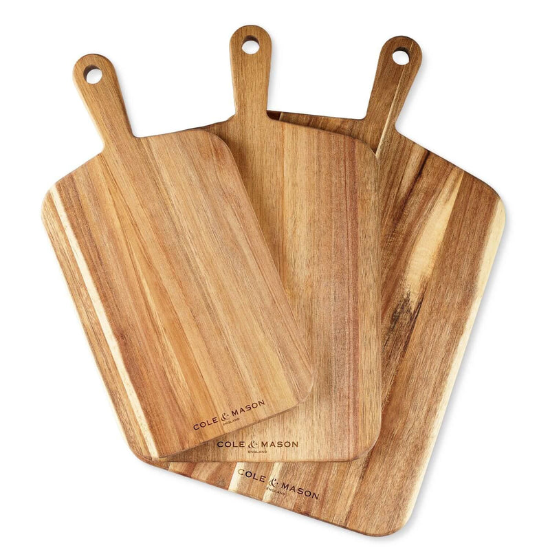 Cole & Mason Barkway Acacia Small Chopping Board With Handle - Potters Cookshop
