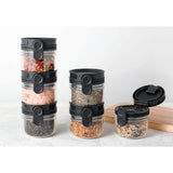 Dreamfarm Orlid Stackable Glass Jar with Double Lid - Black