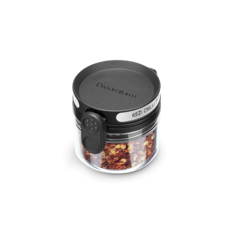 Dreamfarm Orlid Stackable Glass Jar with Double Lid - Black