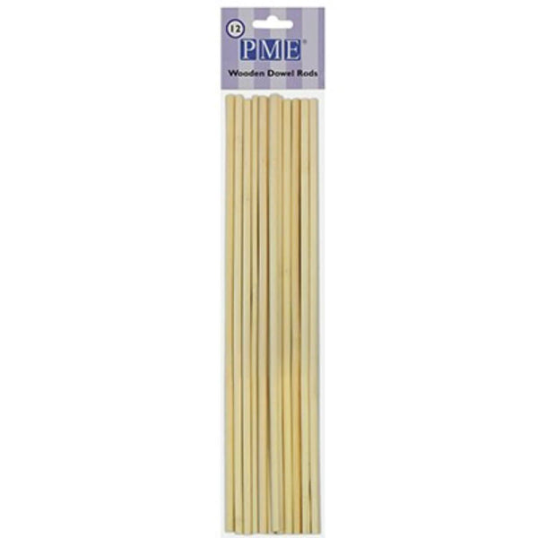 PME 12 Piece Wooden Dowel Rod Set - 30cm - Potters Cookshop