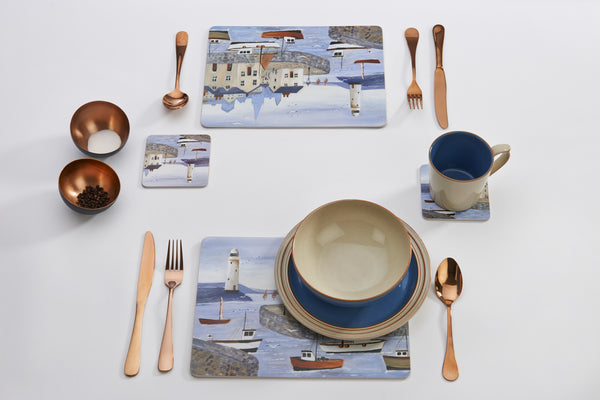 Denby 6 Piece Coaster Set - Coastal Lighthouse