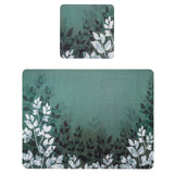 Denby Pottery Colours 12 Piece Placemat & Coaster Set - Green Foliage