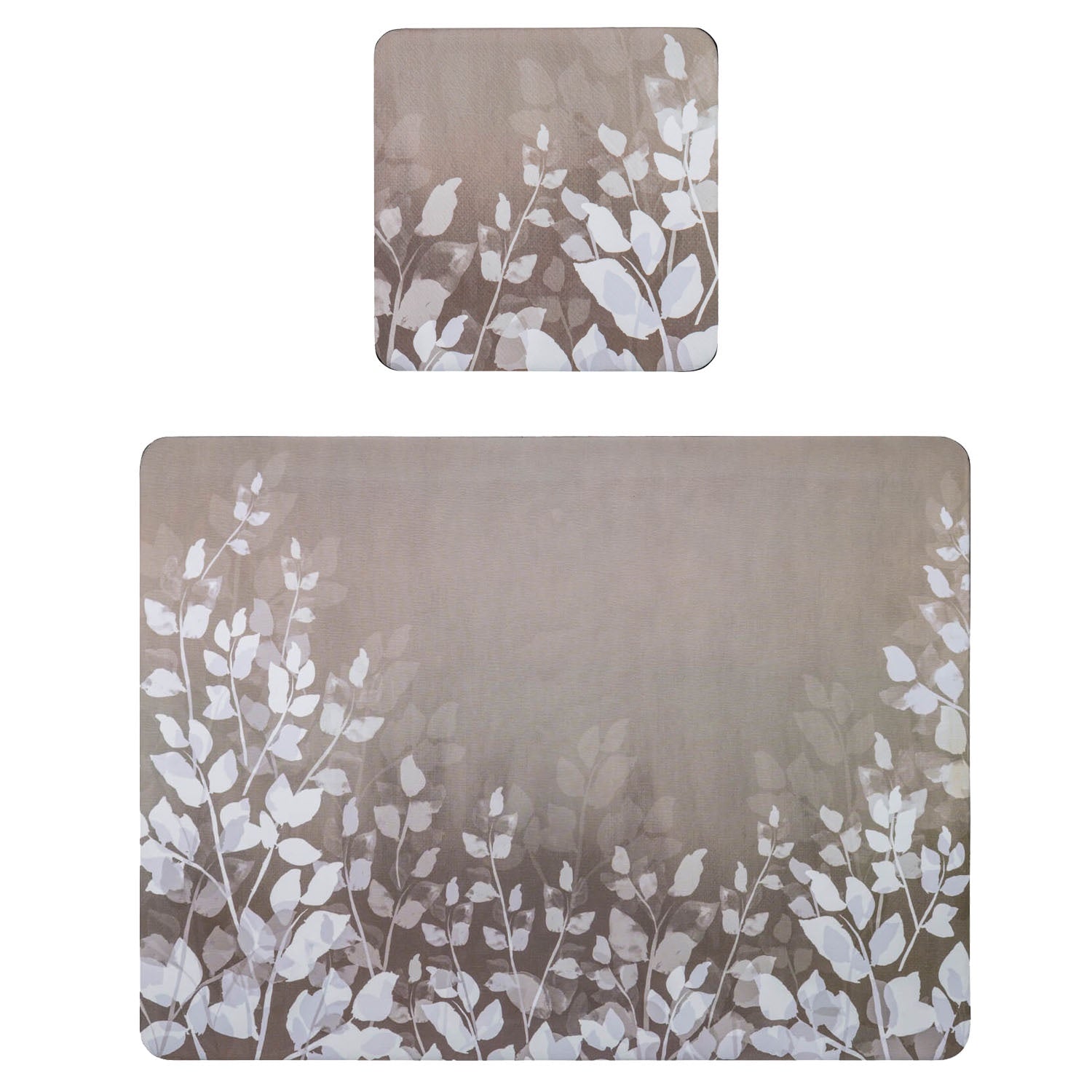 Denby Pottery Colours 12 Piece Placemat & Coaster Set Natural Foliag Potters