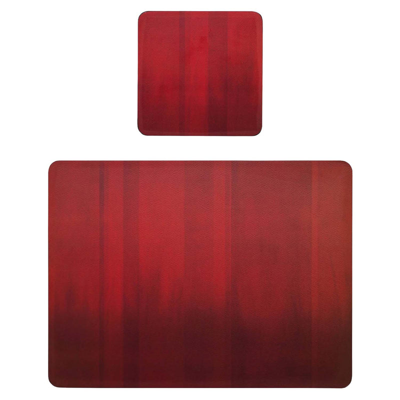 Denby Pottery Colours 12 Piece Placemat & Coaster Set - Red