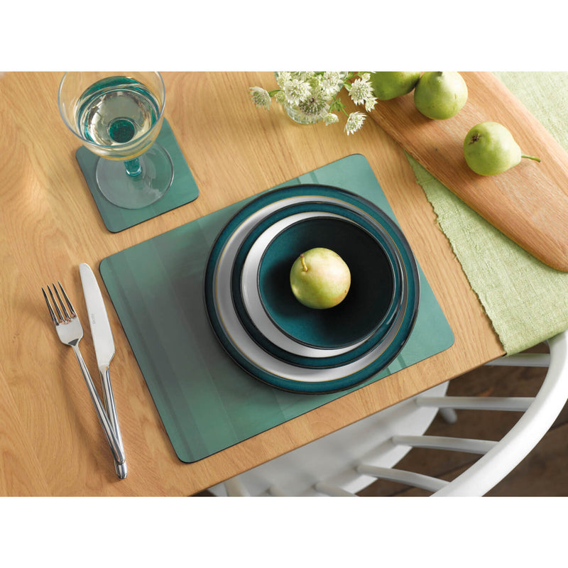 Buy Denby Pottery Colours 12 Piece Placemat & Coaster Set Green