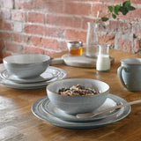 Denby Elements Light Grey Dinnerware Set - 12 Piece - Potters Cookshop