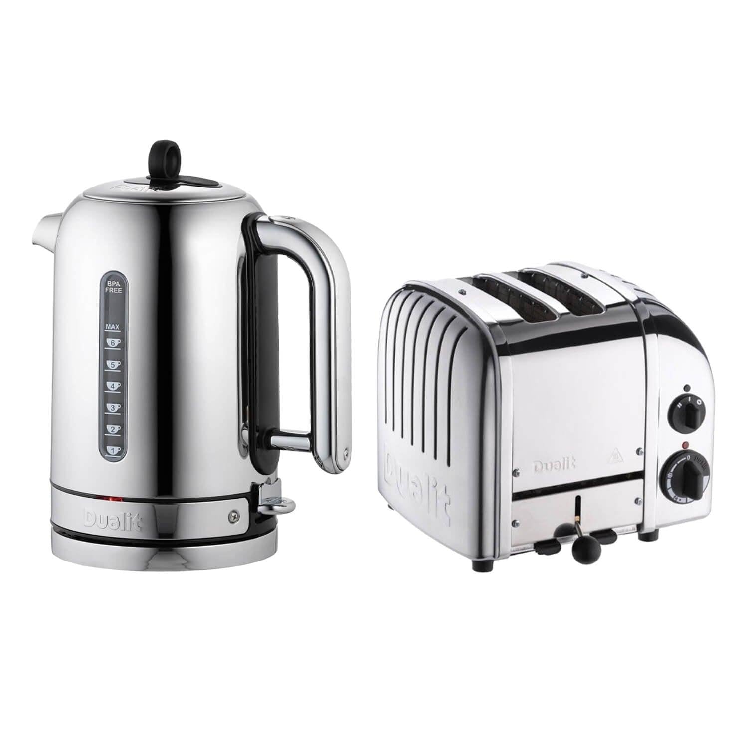 Buy Dualit Classic Jug Kettle & 2 Slice Toaster Set Polished Steel