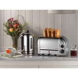 Dualit Classic 1.7 Litre Jug Kettle & 4 Slice Toaster Set - Polished Steel - Potters Cookshop