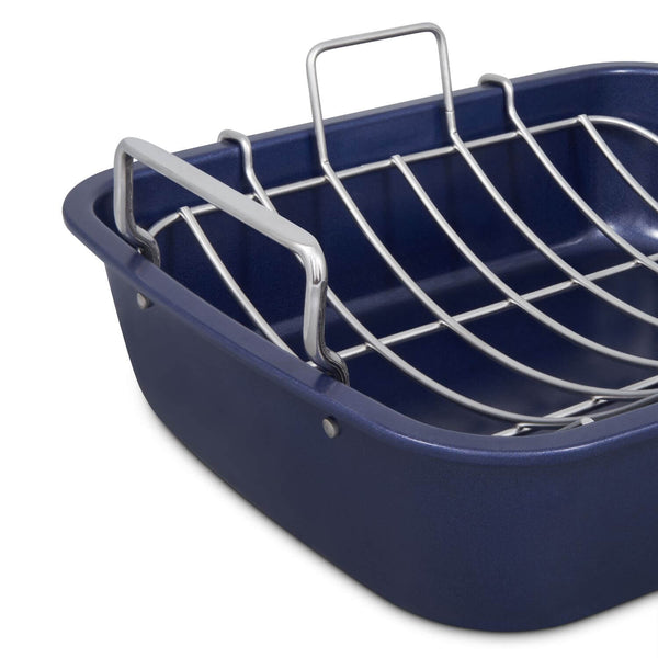 Zyliss Non-stick Blue Roasting Pan With Rack