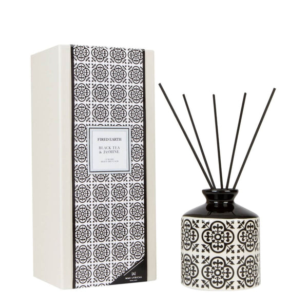 Wax Lyrical Fired Earth Ceramic Reed Diffuser - Black Tea & Jasmine