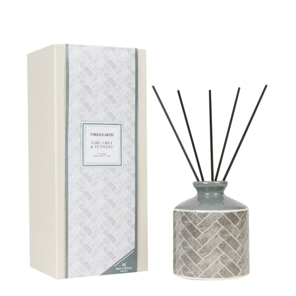 Wax Lyrical Fired Earth Ceramic Reed Diffuser - Earl Grey & Vetivert