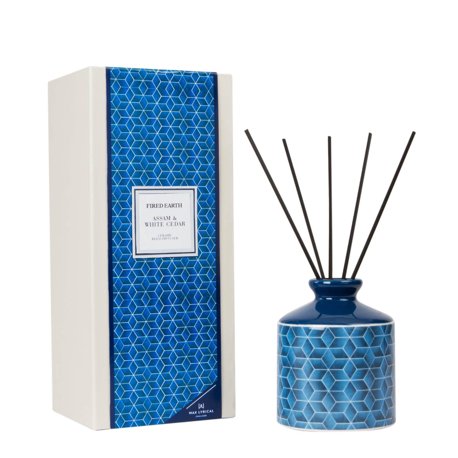 Wax Lyrical Fired Earth Ceramic Reed Diffuser Assam & White Cedar