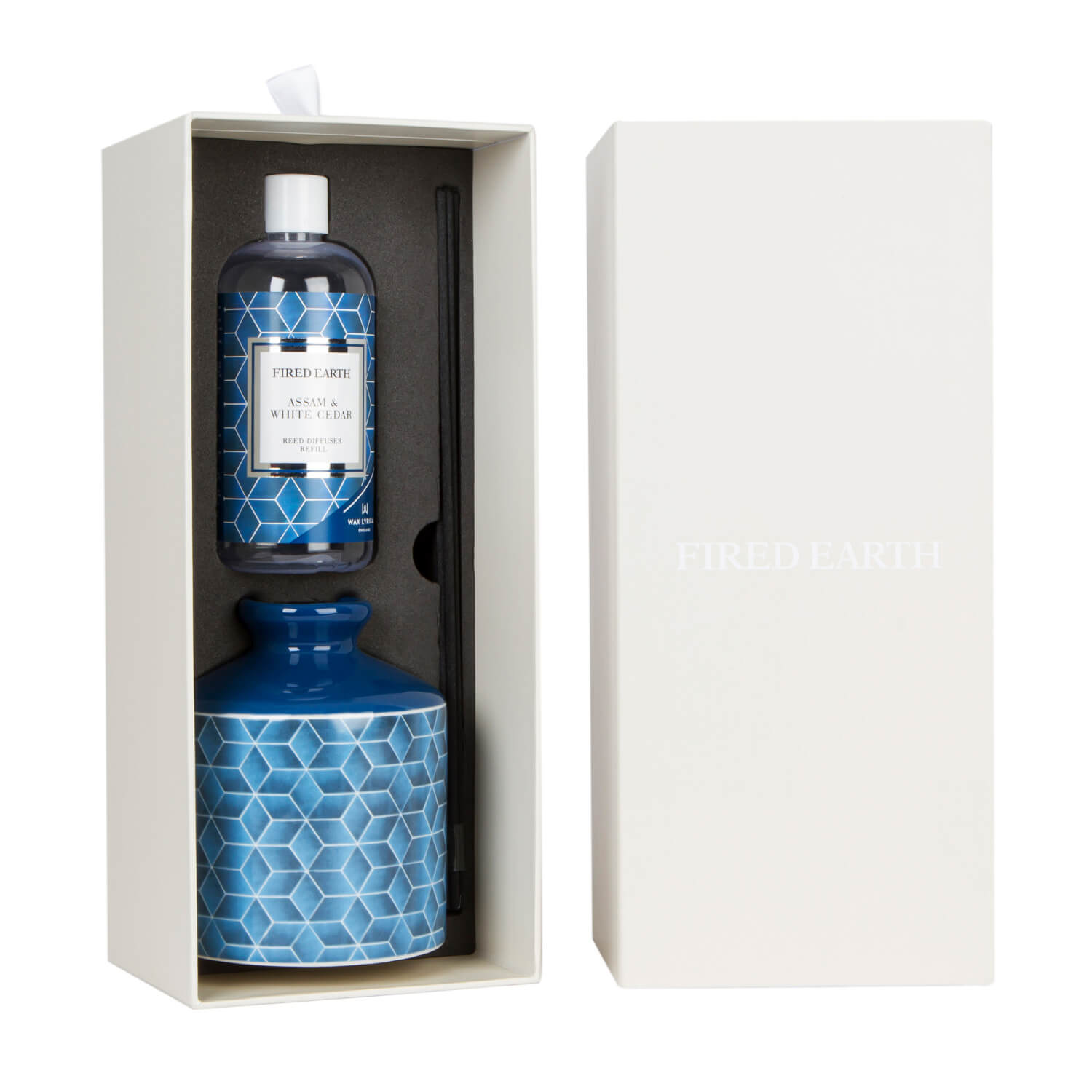 Wax Lyrical Fired Earth Ceramic Reed Diffuser Assam & White Cedar