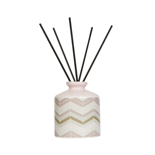 Wax Lyrical Fired Earth Ceramic Reed Diffuser - Darjeeling & Damask Rose