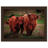 iStyle Rural Roots Faux Leather Cushioned Rectangular Lap Tray - Highland Cows