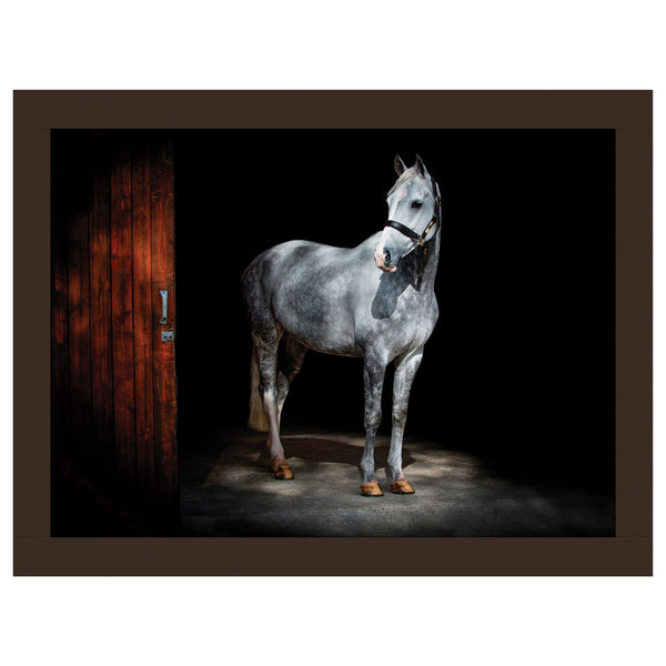 iStyle Rural Roots Faux Leather Cushioned Rectangular Lap Tray - Horse