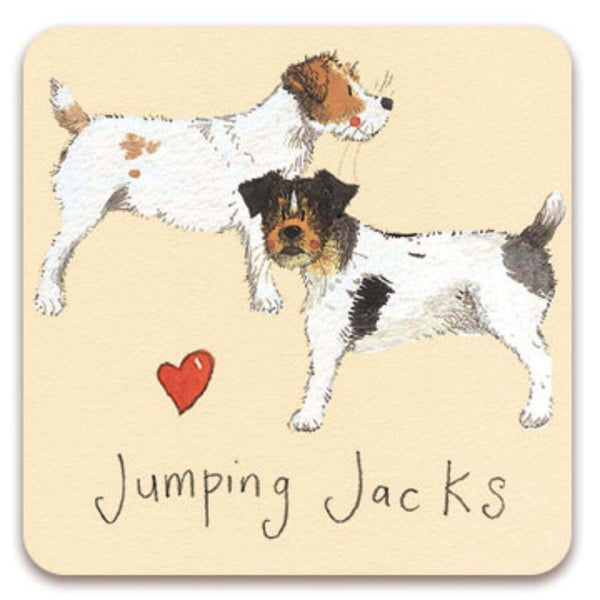Alex Clark Dog Fridge Magnet - Jumping Jacks - Potters Cookshop