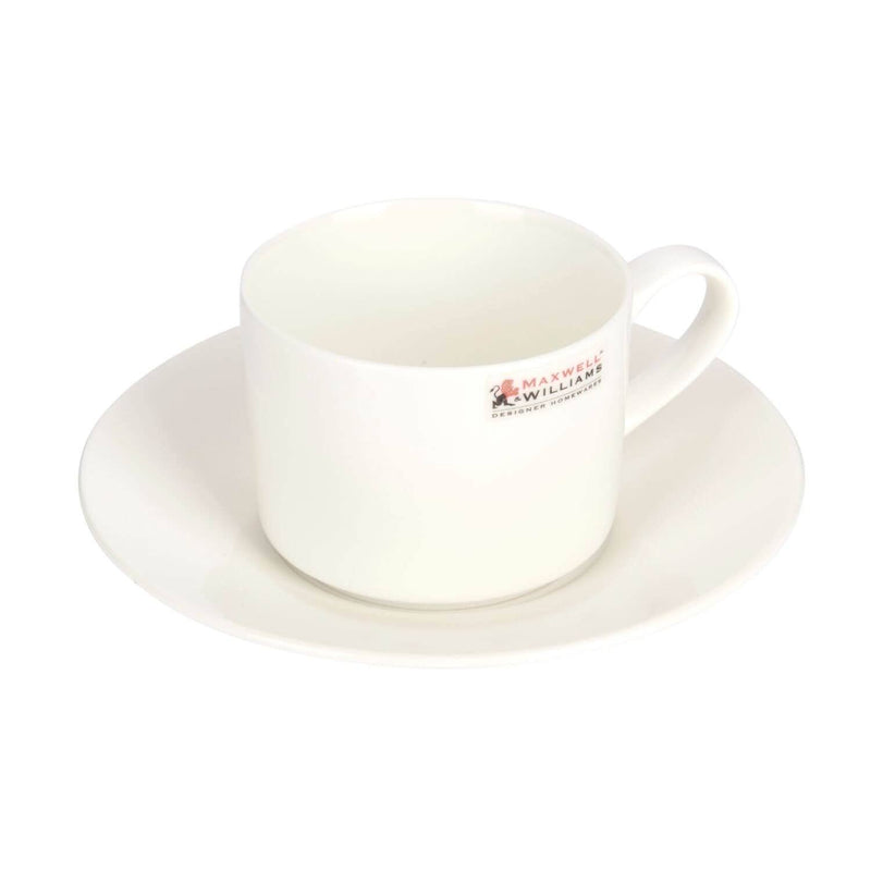 Maxwell & Williams White Basics Tea Cup & Saucer Set - 250ml - Potters Cookshop