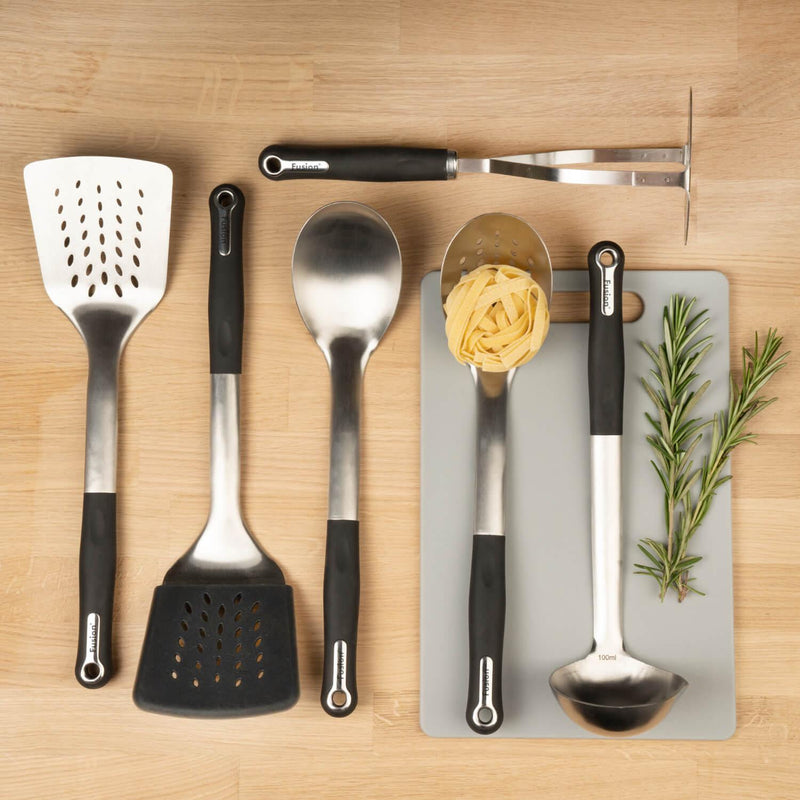 Fusion Stainless Steel Slotted Spoon - Potters Cookshop