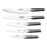 Global Knives Hikaeme 6 Piece In-Drawer Kitchen Knife Dock Set